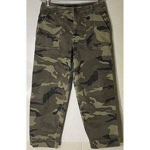 Kut From The Kloth  Ashton Barrel Leg High-Rise Camo Pants Women's Size 2